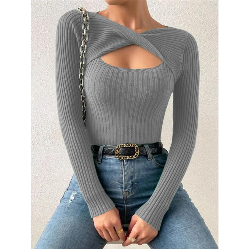 Fashion Fall Casual Womens Yyfs Winter Solid Color Print Long Sleeve Sweaters
