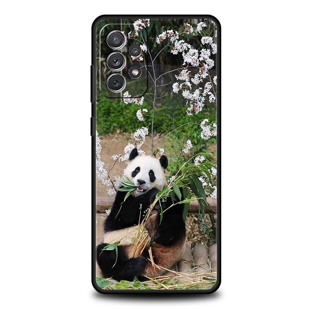 Phone Case For Samsung Galaxy A15 A13 A35 A55 A51 A71 A41 A31 A21S A03S A05 A17 A23 A25 A33 A53 A73 5G A07 4G Cover panda