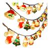 LED String Light Easy to Install Battery Powered Santa Claus Snowman String Light Christmas Fairy Lamp Party Supplies