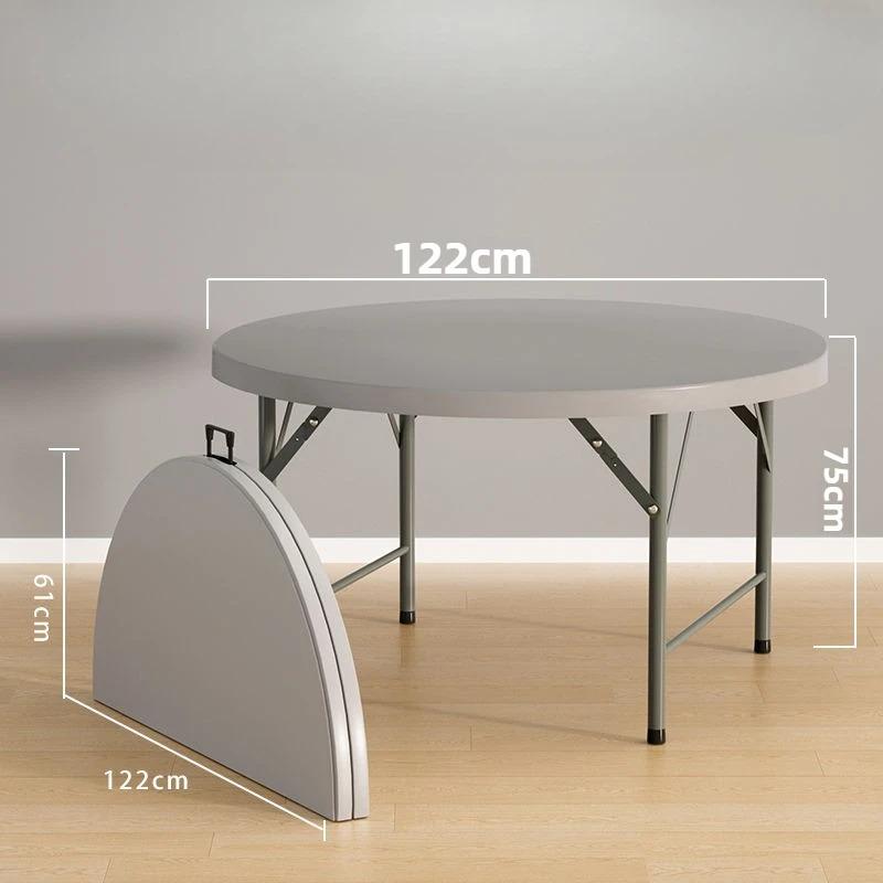 Folding Table Portable Dining Tables Elegant Simple Space Saves Round Table Economic Modern Plastic Foldable Tables Furniture