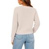 Women's Trendy Color Knit Cardigan with Neck for Casual Everyday Wear