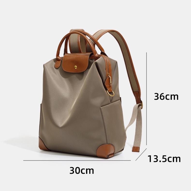 Stylish Women's Lightweight Nylon Commuter Backpack: Travel, School, Business, Large Capacity, Colorblock, Waterproof