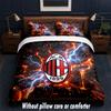 AC Milan Design Bed Bedding Set 1 Duvet Cover + 2 Pillowcases Soft Breathable Household Bed Linens