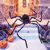 With LED Light Halloween Simulation Spider Plush Simulation Spider  Haunted House Decoration
