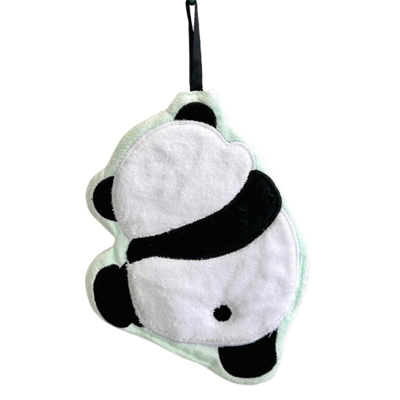 

Small Hand Towels Cartoon Panda Towels Hanging Hand Towels for Bathroom Kitchen Creatives Bath Cloth Easy Hanging синий