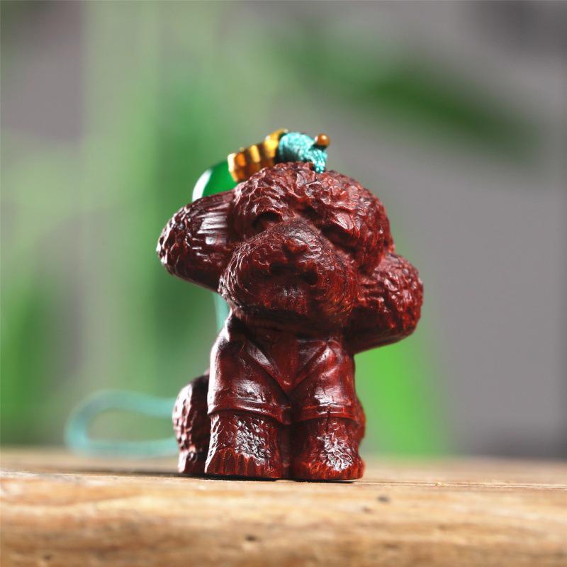 Rosewood & Sandalwood Teddy Dog Phone Accessory Keychain Pendant