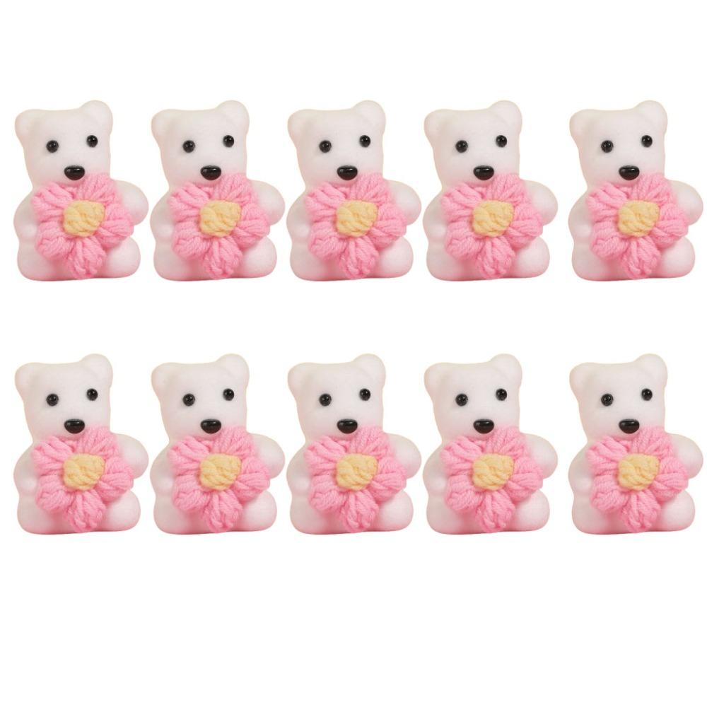 10pcs/bag Foam Bear Mini Bear Flower Bouquet Plush Doll Cartoon Bouquet Doll  Girl Birthday Gift