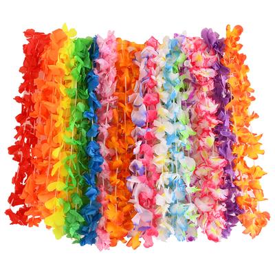 10/20/50Pcs Hawaiian Artificial Flowers Leis Garland Necklace Summer Tropical Beach Birthday Party Decoration Supplies Wedding