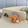 Cartoon Magnetic Retractable Phone Holder: Cute Airbag & Rotating Design for Lazy Desktop Use