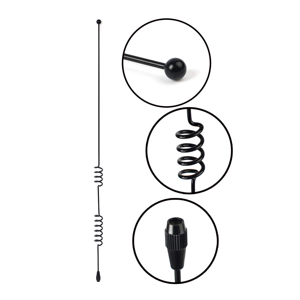 HYS 144430MHz Kompatybilna Bezprzewodowa Antena z Magnetycznym Mocowaniem, Dwuzakresowa Antena do Radiotelefonów Komercyjnych, Kabel Koncentryczny RG174 (4,3 m) z SMAP