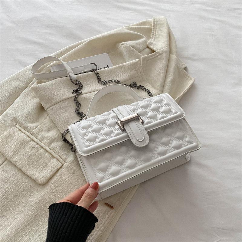 2025 Summer New Trend Simple Oblique Span Simple Commuter Niche Small Square Bag Fashionable Shoulder Popular Bag