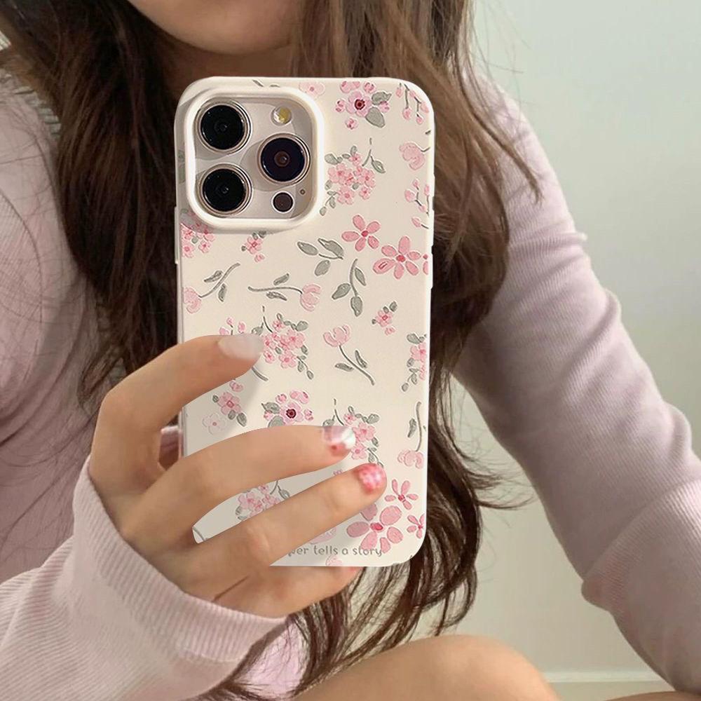 Ins Small Floral for IPhone15promax Mobile Phone Case 12 for Apple 16 Jelly Shell 11 Anti-fall 13 Soft 14