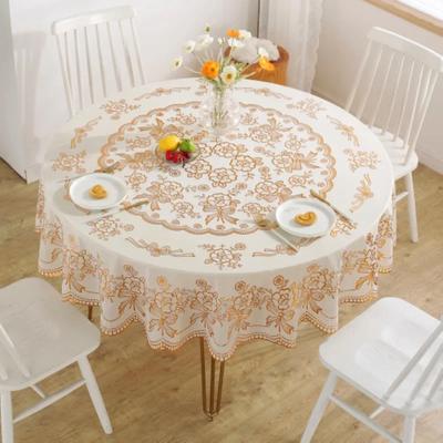 Nappe de bureau en PVC multi-tailles, imperméable, résistante à l'huile, lavable, ronde, épaisse, pour table à manger