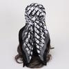 90x90CM Imitation Silk Square Scarf – Women's Striped Color Block Shawl, European & American Style