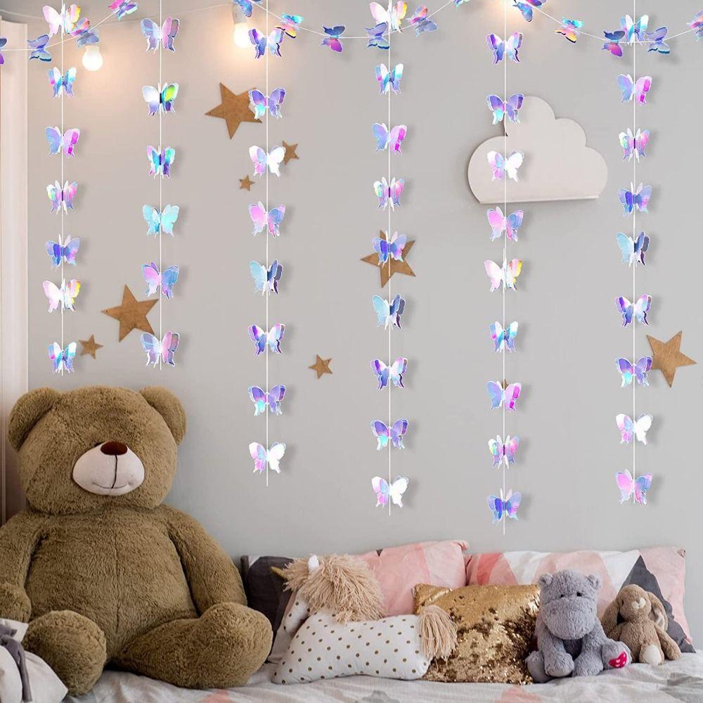 Colorful Butterfly Hanging Garland DIY Party Hanging Decoration  Curtain Backdrop