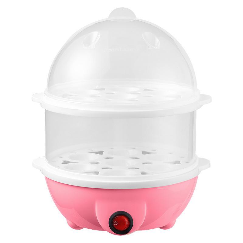 Double Layer Egg Steamer & Electric Milk Heater - Mini Breakfast Machine