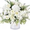 1/2PCS Artificial Flowers Wedding Home Bedroom Decorations Bridal Bouquets Garden Fake Silk Roses Hydrangeas Vase Board Outdoors