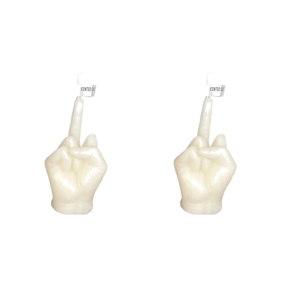 Middle Finger Scented Candle Creative Candle Fragrance Candle Middle Finger Shaped Model Scented Candle for Bedroom Living Room