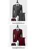 Men's Business Casual Red Three-Piece Suit Set 2024 - QT3002-533