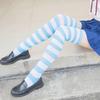 Black Pink Blue Lolita Striped Stockings For Women Lovely School Girls Knee High Long Stockings Cosplay Anime Student Socks