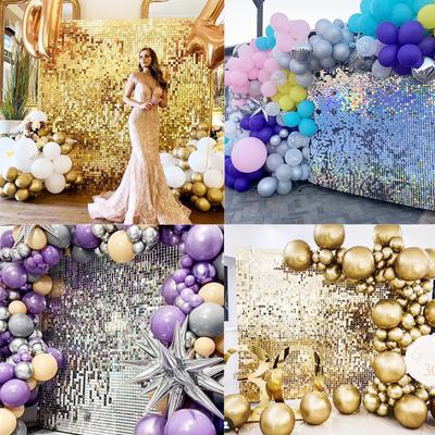1 STÜCKE/6 STÜCKE Länge Pailletten Wand Platz Glitter Vorhang Kulissen Vorhang Schimmer Wand Hintergrund Hochzeit Geburtstag Party Dekoration
