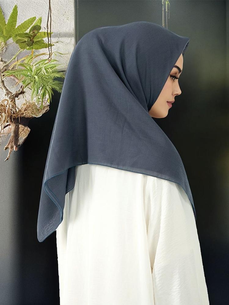 Newest Instant Cotton Hijab Scarf With Zipper Solid Color Woman Muslim Ready To Wear Hijab Islamic Turban Summer Headscarf Shawl