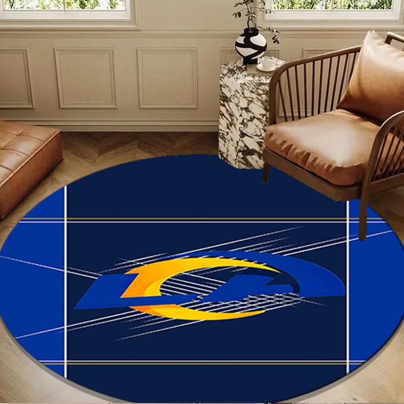Angeles Rams Team  Round Mat, Anti-slip Circle Carpet Chair Rug For livingroom,Bedroom, Doormat Home Decor Gift Christmas Gifts