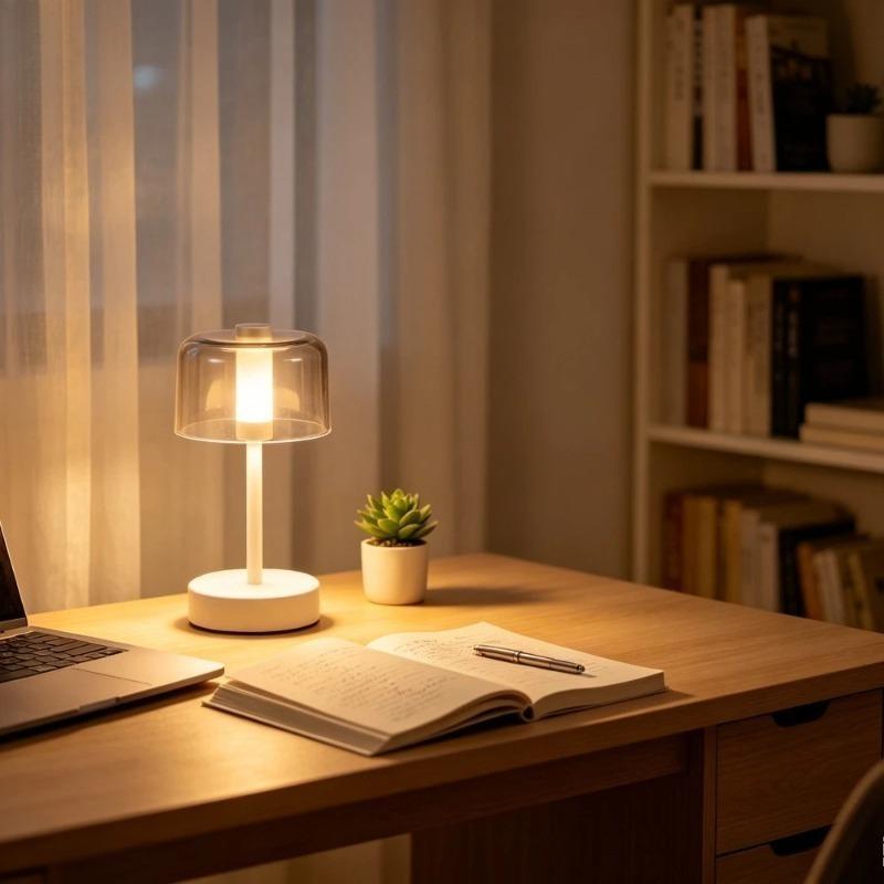 Cordless Retro Table Lamp Dimmable Touch Sensor LED Reading Lamp Wireless Lighting USB Rechargeable Metal Night Light
