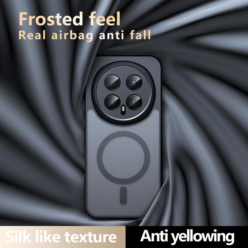 For Honor Magic 8 Pro Case Shockproof Magnetic Matte PC+TPU Anti-fingerprint Translucent Cover for Honor Magic8 Pro