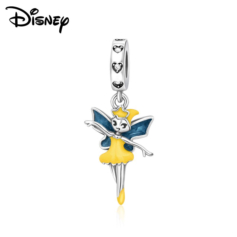 

Подвески-бусины Disney 925 пробы Микки и Цветочная Фея, подходят для девочек для создания браслетов своими руками, модные подарки