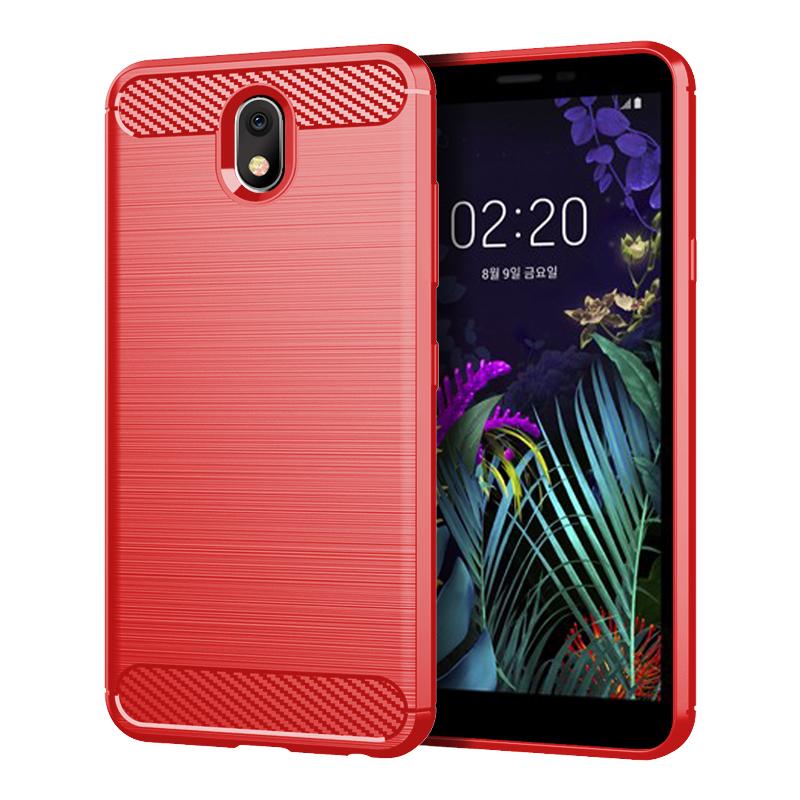 

Матовый силиконовый чехол для LG X2 2019 K30 2019 LG Neon Plus Роскошные чехлы из углеродного волокна для LG Arena 2 Escape Plus Cover Coque Fundas LG Neon Plus красный