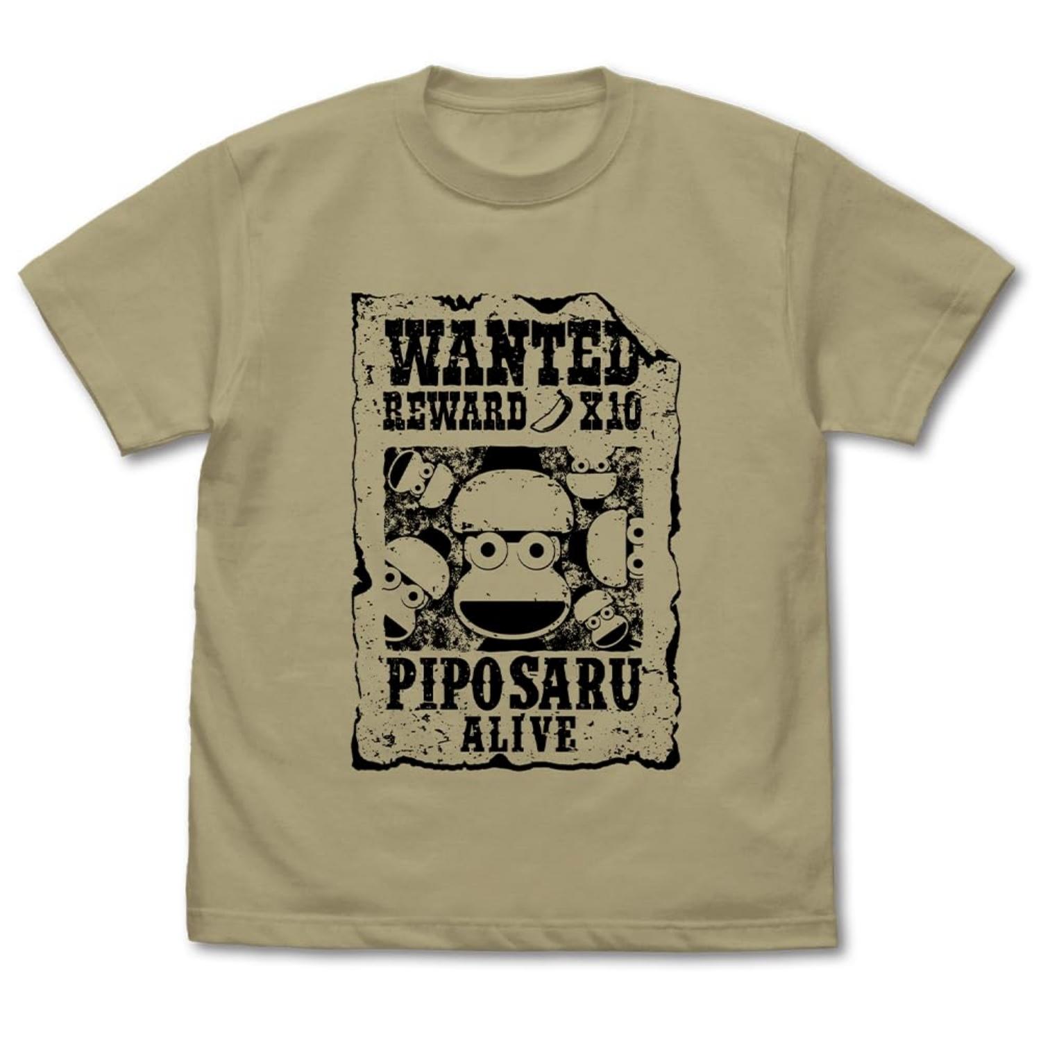 COSPA Sarugetchu Pipozaru WANTED SAND KHAKI L Size [Official] T-shirt S