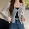 Shop   Women S One Button meSh Cardigan wdmS Wcd tS14460410