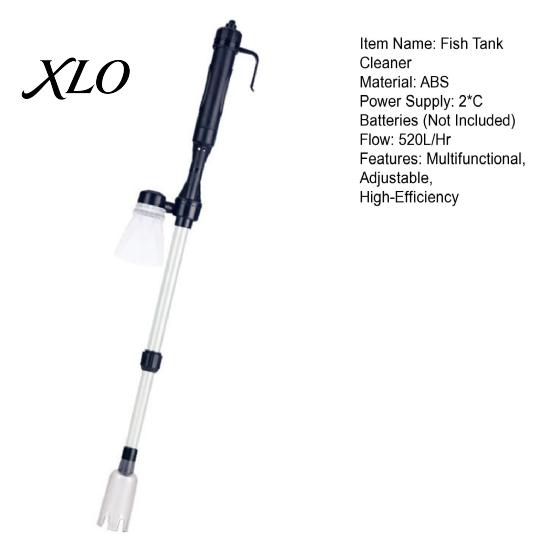 Aquarium Vacuum Cleaner Electric Gravel Cleaner, Cordless Fish Tank with Adjustable Length, Battery Operated Siphon Pump Water Filter for Efficient