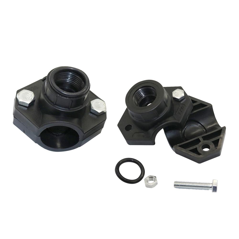 5 Pcs DN32/DN25 Pipe Clamp 1/2" 3/4" Female Thread Garden Agriculture Irrigation Water Pipe Connection Fittings Pipe Saddle Clip