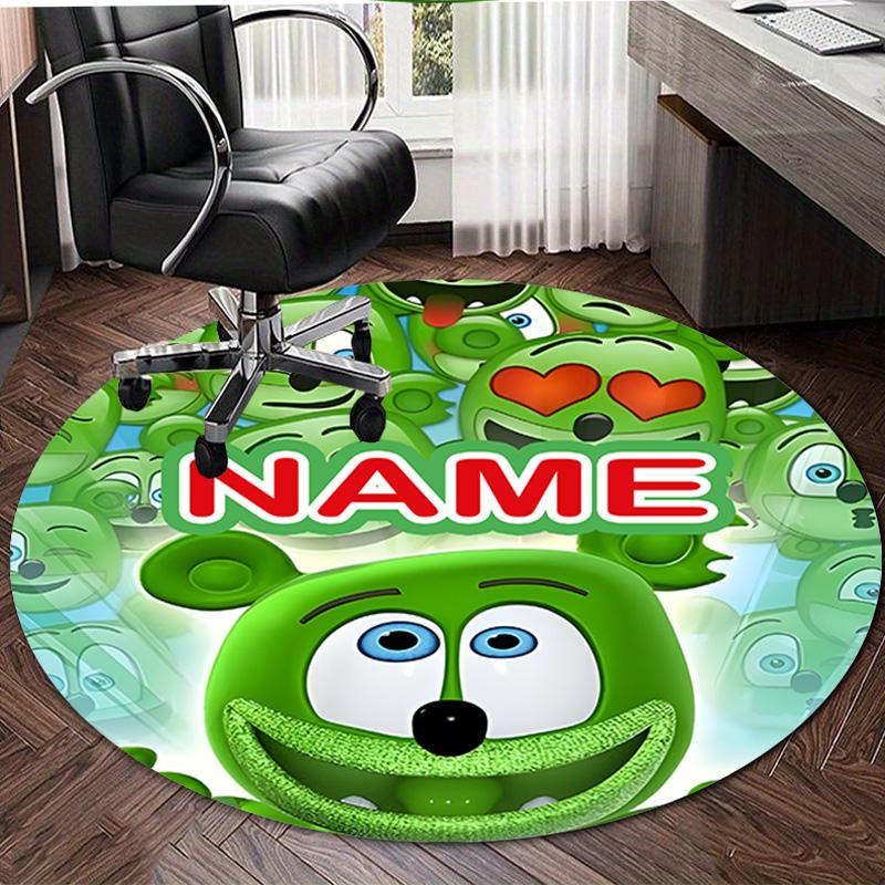 Personalized Gummibar friends Round Chair Office Rug - Perfect for Mat, Office Chair & More - Ideal Gift for Birthdays and Holidays