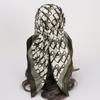 90x90CM Imitation Silk Square Scarf – Women's Striped Color Block Shawl, European & American Style
