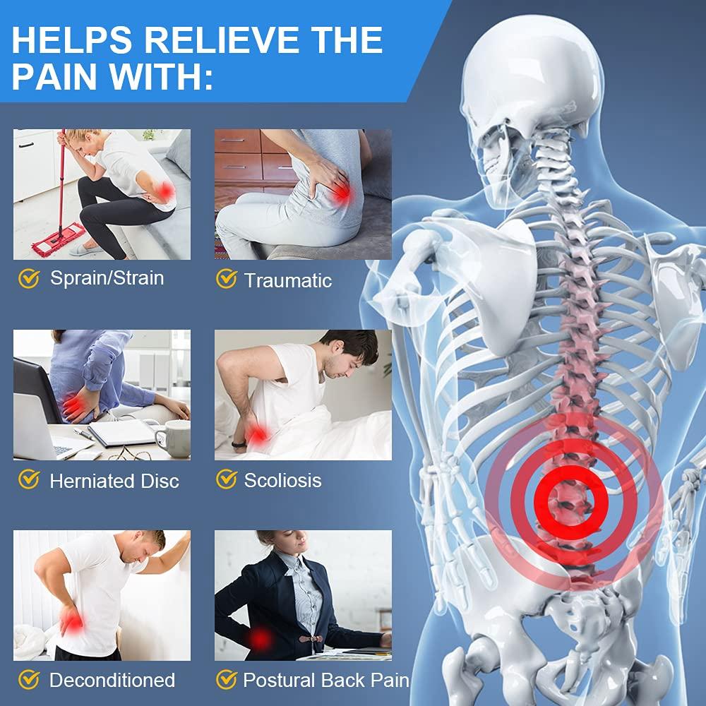 Back Brace for Lower Back Pain Relief Lumbar Support Belt with Lumbar Pad Ergonomic Design for Herniated Disc Sciatica