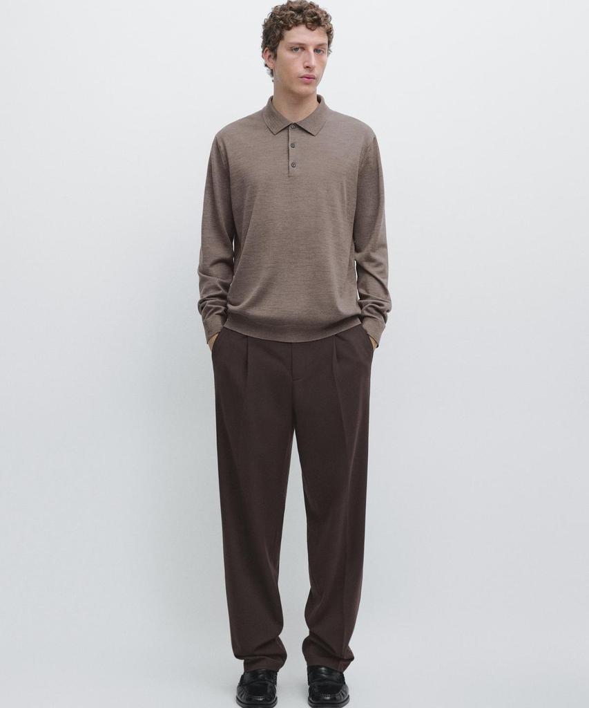 Masimodutti Polo Neck Wool Knit Sweater