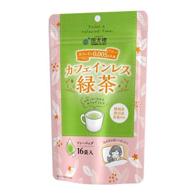 Kunitaro Decaffeinated Green Tea, Triangular Tea Bags, 16 Pieces