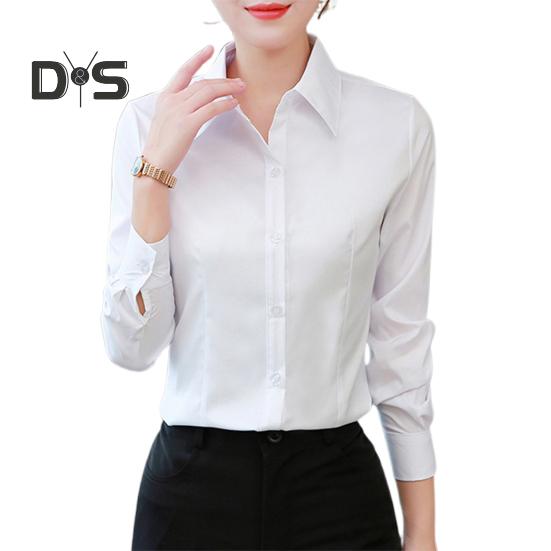 

Женская рубашка с лацканами, длинный рукав, однобортная рубашка, топы, однотонная рабочая рубашка, универсальные топы L