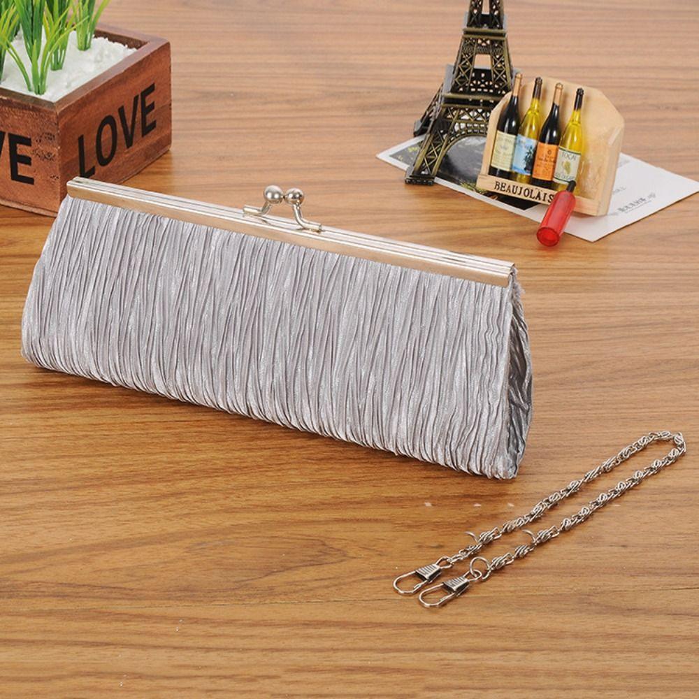 Multicolor Dinner Bag Cloth Evening Party Purse Elegant Pleated Clutch Purse Ladies