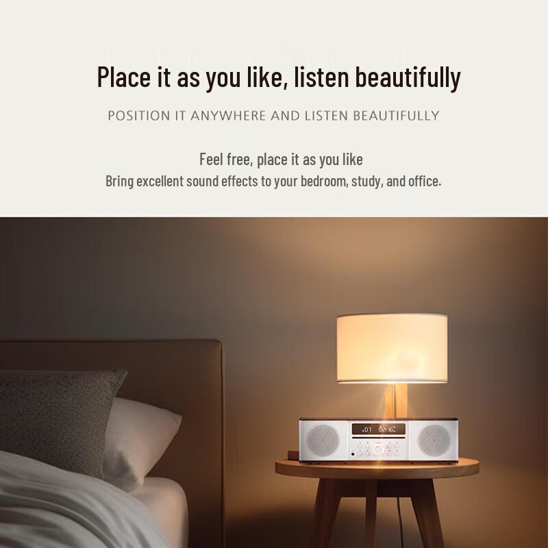 Philips TAM5008 Bluetooth Wooden Desktop CD Player