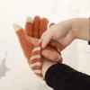 GlovesDEPO Made in Smartphone Reindeer and Snowflake Orange Women's Cashmere-Like Gloves, Japan, Compatible, Print,