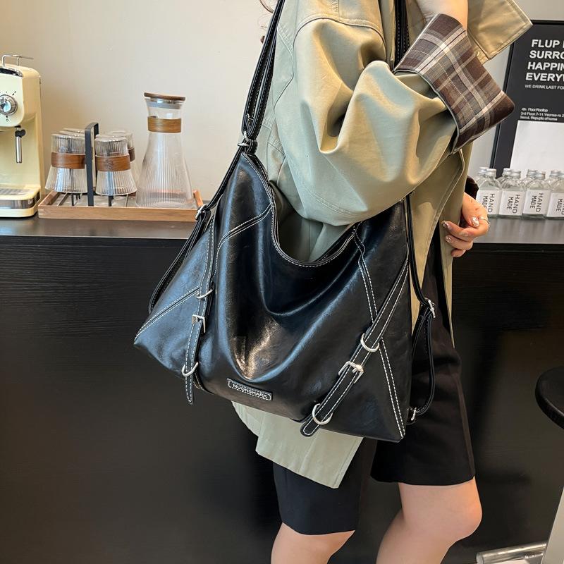 Tote bag women's large capacity 2025 new autumn and winter retro casual shoulder commuter bag multi-functional backpack backpack