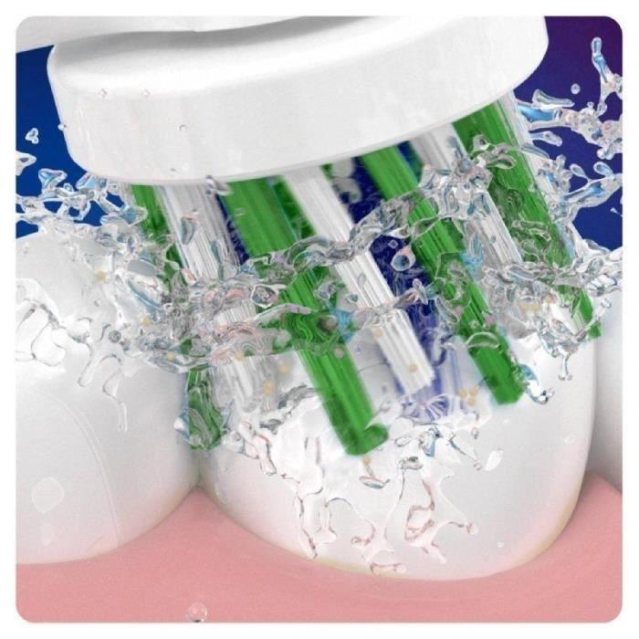 Têtes de brosse de rechange Braun pour brosse Braun Oral-B Cross Action - Pack de 10 - Blanc - Adulte