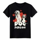 Funny Cartoon Dog Person Cute Dogs Graphic T-Shirt Unisex Dog Lover Casual Tee S
