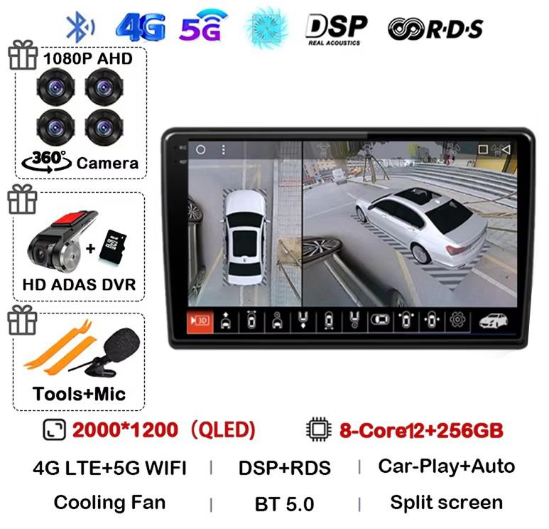 Android 14 Wireless Carplay Auto For Ford Fusion 1 2005-2012 Car Radio GPS Navigation Multimedia Video Player 4G WIFI Stereo