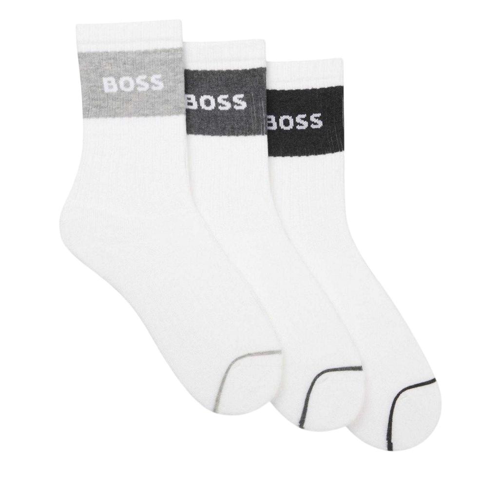 BOSS Mens Quarter Cotton Blend Socks (Pack of 3)