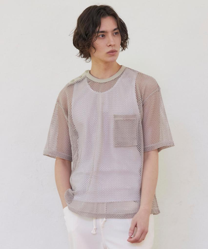 SENTAIR Summer Net Half T-Shirt _Beige